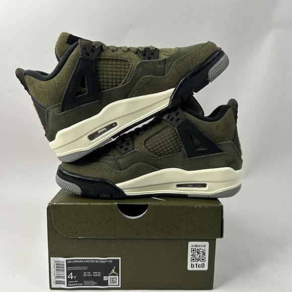 Nike Shoes Air Jordan 4 Retro GS SE Craft “Olive Green” 2024 - Picture 3 of 5